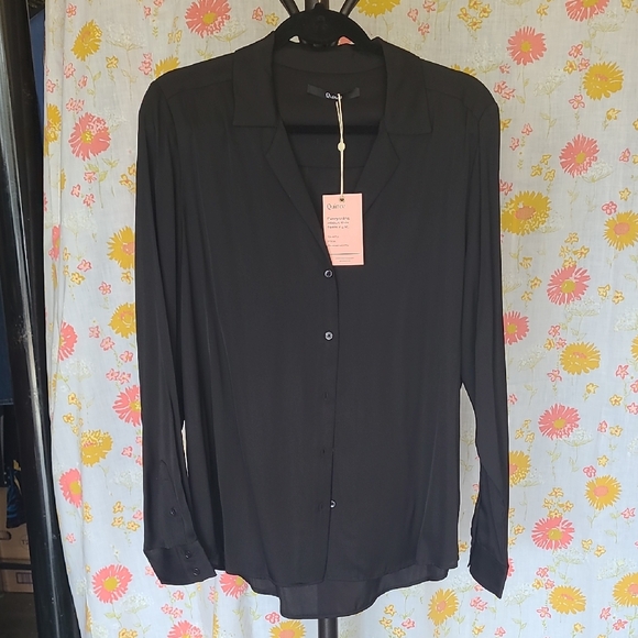 Quince Tops - Quince Classic Black Shirt